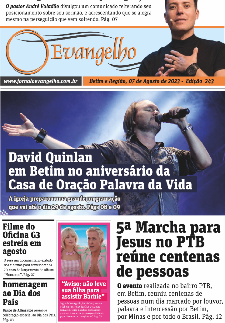 David Quinlan em Betim na Palavra da Vida