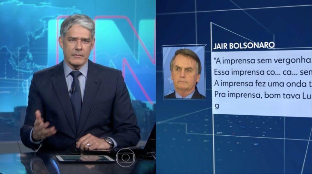 Bonner imita jeito de Bolsonaro falar e trecho do Jornal Nacional viraliza