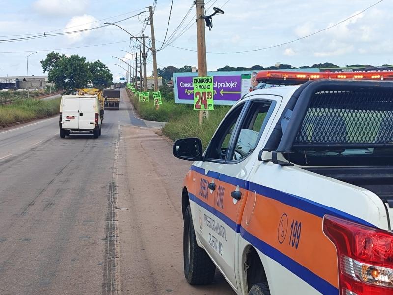 Prefeitura recolhe mais de 80 materiais de publicidade irregular em Betim