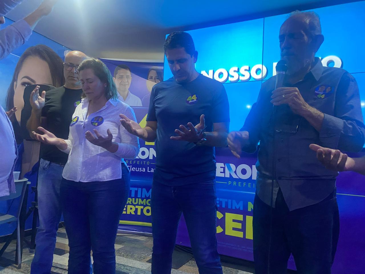 Heron Guimarães e Cleusa Lara se reúnem com pastores evangélicos em Betim para apresentar plano de governo gospel