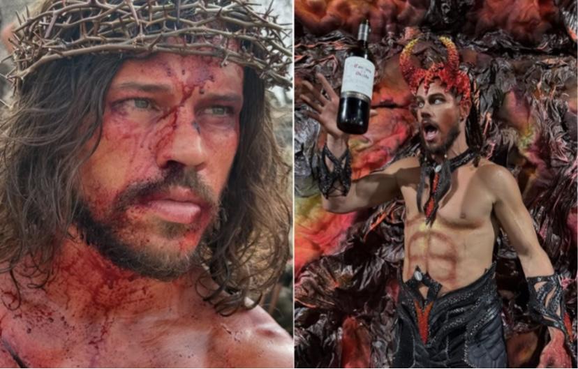 Ator que interpretará Jesus na Páscoa causa polêmica ao desfilar como diabo no Carnaval
