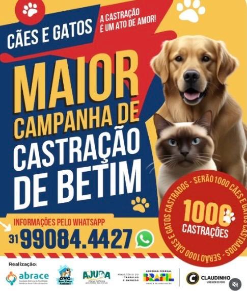 Vereador Claudinho anuncia nova campanha gratuita de castração para 1.000 animais, entre cães e gatos