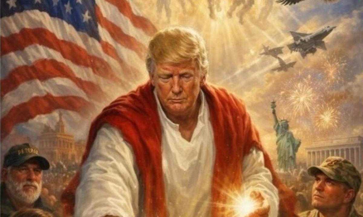Trump publica imagem associando-se a Jesus Cristo em rede social e gera polêmica