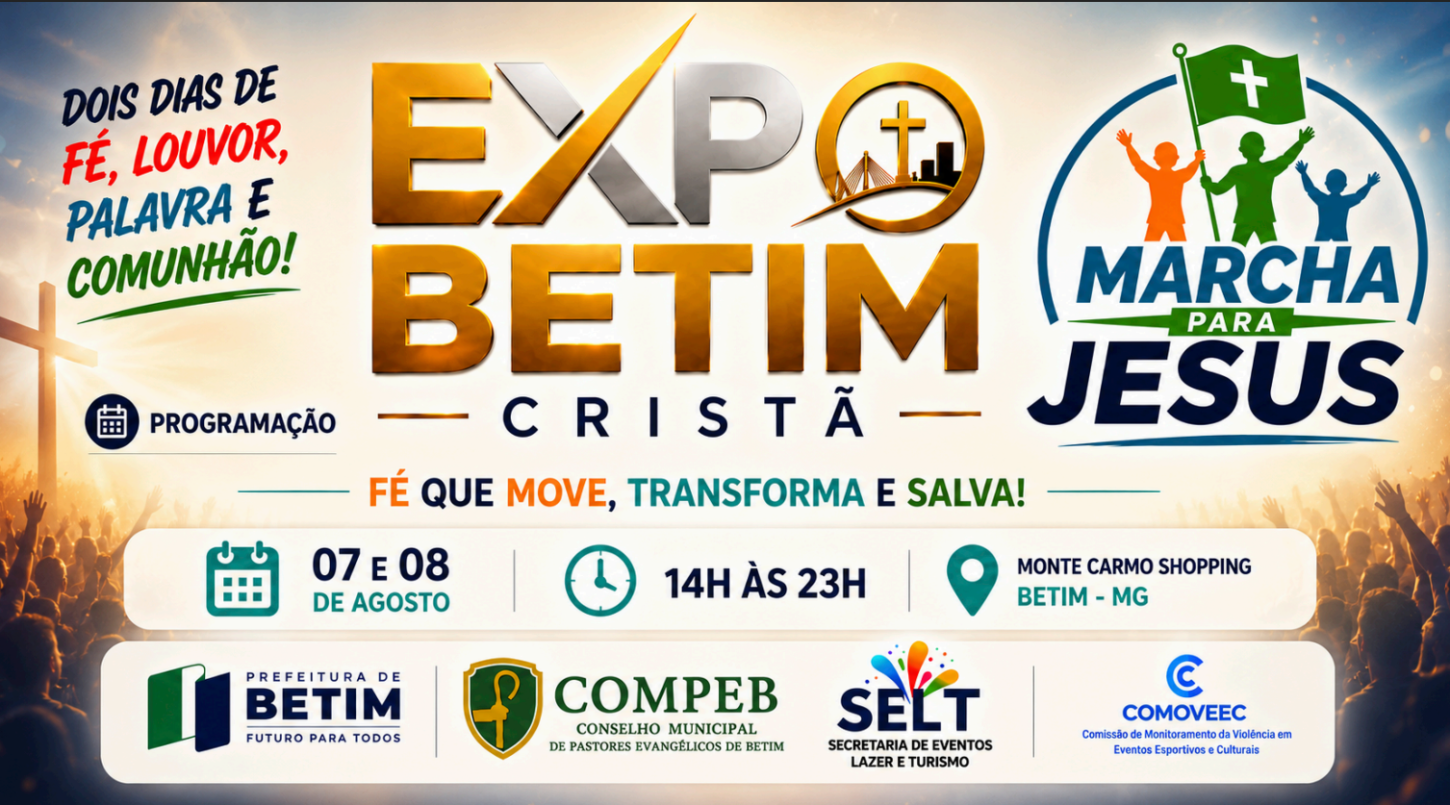 Expo Betim Cristã 2026 promete ser o maior encontro de fé da região